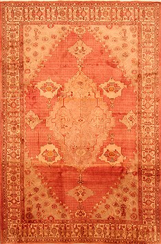 Persian Kashan Red Rectangle 6x9 ft Wool Carpet 28619