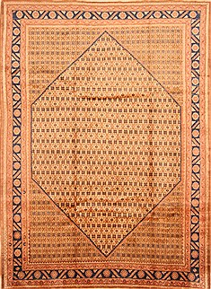 Persian Koliai Yellow Rectangle 7x10 ft Wool Carpet 28686