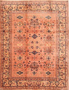 Chinese Kerman Red Rectangle 8x10 ft Wool Carpet 28726