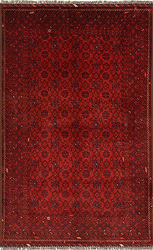 Indian Kunduz Blue Rectangle 4x6 ft Wool Carpet 28774