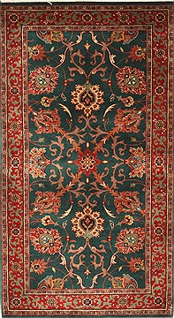 Indian Semnan Red Rectangle 2x4 ft Wool Carpet 28995