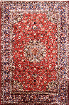 Isfahan Red Hand Knotted 10'7" X 16'0"  Area Rug 254-29139