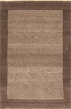 Indian Gabbeh Grey Rectangle 3x4 ft Wool Carpet 29261