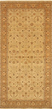 Indian Haji Jalili Beige Rectangle 8x11 ft Wool Carpet 29267