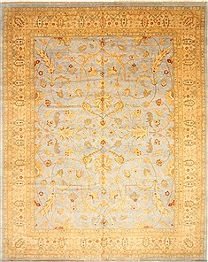 Indian Mashad Beige Rectangle 12x15 ft Wool Carpet 29437