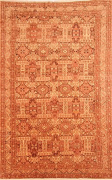 Turkish Kayseri Brown Rectangle 8x11 ft Wool Carpet 29620