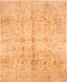 Chinese Tabriz Yellow Rectangle 8x10 ft Wool Carpet 29638
