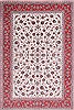 Isfahan White Hand Knotted 86 X 125  Area Rug 254-29664 Thumb 0