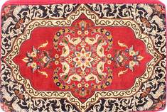 Persian Kashan Red Rectangle 2x3 ft Wool Carpet 29750