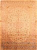 Kashan Brown Hand Knotted 99 X 133  Area Rug 100-29794 Thumb 0