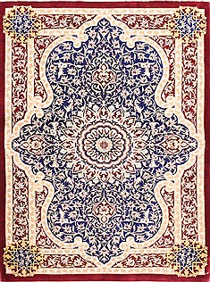 Qum Beige Hand Knotted 1'11" X 2'7"  Area Rug 254-29901