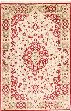 Qum Red Hand Knotted 2'9" X 4'0"  Area Rug 254-29955