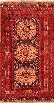 Afghan Kizalayak Red Rectangle 3x5 ft Wool Carpet 30124