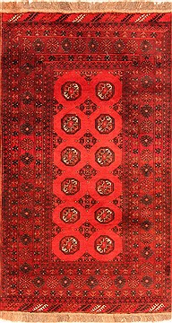 Afghan Bokhara Red Rectangle 3x5 ft Wool Carpet 30180