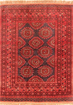Kunduz Red Hand Knotted 3'5" X 6'6"  Area Rug 100-30192