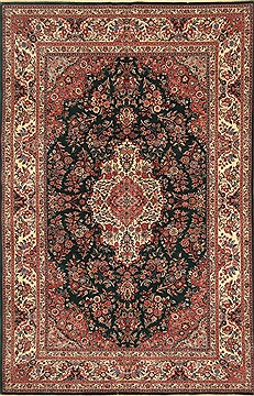 Chinese Kashan Beige Rectangle 6x9 ft Wool Carpet 30198