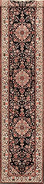 Qum Red Runner Hand Knotted 2'7" X 12'0"  Area Rug 255-30206