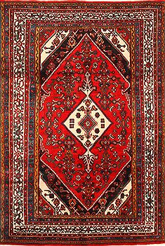Heriz Red Hand Knotted 7'0" X 10'0"  Area Rug 255-30219