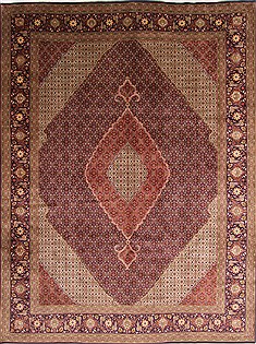 Persian Mahi Brown Rectangle 10x13 ft Wool Carpet 30268
