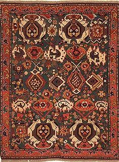 Russia Kazak Green Rectangle 5x8 ft Wool Carpet 30304