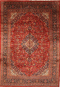 Mashad Red Hand Knotted 11'1" X 16'0"  Area Rug 250-30428
