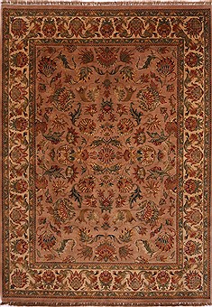 Indian Jaipur Purple Rectangle 9x12 ft Wool Carpet 30698