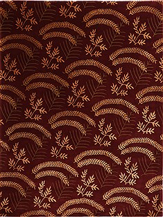 Indo-Tibetan Red Hand Knotted 9'4" X 12'3"  Area Rug 301-30831