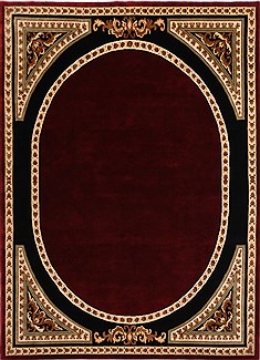 Indian Modern Red Rectangle 9x12 ft Wool Carpet 30852