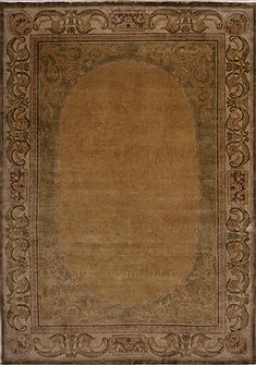 French Country Green Hand Knotted 9'8" X 13'10"  Area Rug 301-30934
