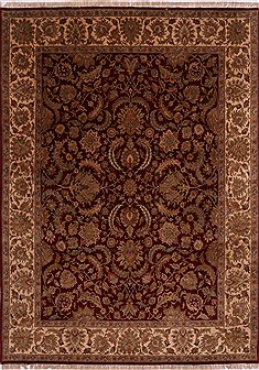 Jaipur Red Hand Knotted 8'10" X 12'2"  Area Rug 301-30982