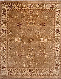 Indian Oushak Beige Rectangle 12x15 ft Wool Carpet 30995