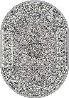 Dynamic ANCIENT GARDEN Grey Oval 3x5 ft  Carpet 68785