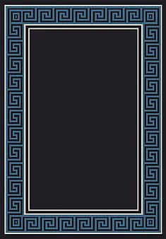 Dynamic PIAZZA Black Rectangle 4x6 ft polypropylene Carpet 71264
