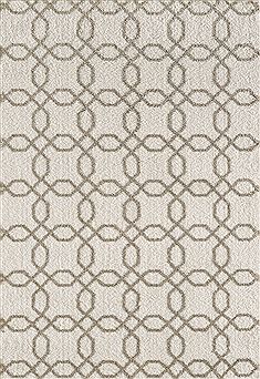 Dynamic SILKY SHAG White Rectangle 5x8 ft microfiber Carpet 71836