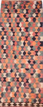 Afghan Kilim Purple Rectangle 5x7 ft Wool Carpet 74664