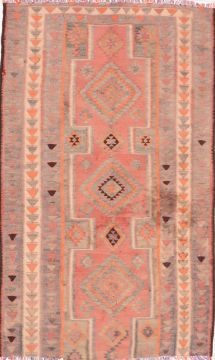 Afghan Kilim Purple Rectangle 5x8 ft Wool Carpet 74700