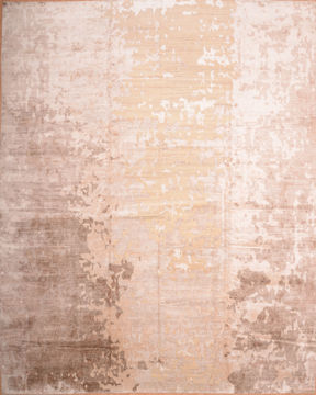 Modern Beige Hand Knotted 11'11" X 14'10"  Area Rug 100-75841