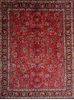 Mashad Red Hand Knotted 99 X 128  Area Rug 100-76032 Thumb 0