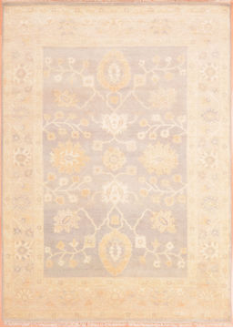 Indian Oushak Blue Rectangle 6x9 ft Wool Carpet 76399