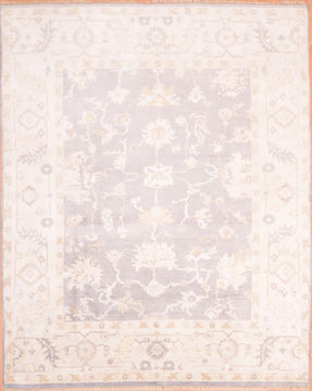 Oushak Grey Hand Knotted 8'0" X 9'11"  Area Rug 100-76402