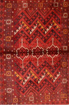 Afghan Kunduz Red Rectangle 3x5 ft Wool Carpet 76416