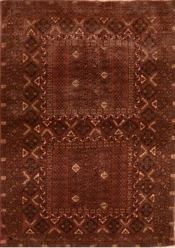 Afghan Baluch Brown Rectangle 4x6 ft Wool Carpet 76418