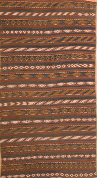 Afghan Kilim Green Rectangle 7x10 ft Wool Carpet 76511