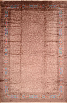 Persian Mahal Brown Rectangle 12x18 ft Wool Carpet 89287