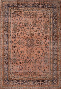Kerman Brown Hand Knotted 9'10" X 14'8"  Area Rug 100-89768
