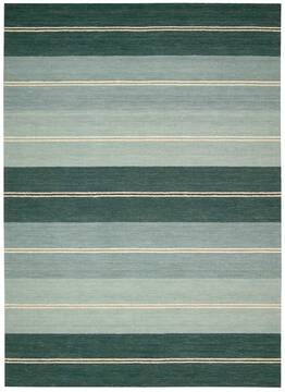 Nourison Oxford Green Rectangle 8x11 ft Wool Carpet 96579