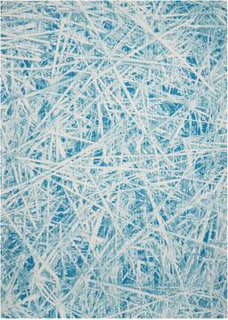 Nourison Coastal Blue Rectangle 10x13 ft Polyester Carpet 97033