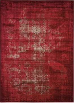 Nourison Karma Red Rectangle 4x6 ft Polypropylene Carpet 99630