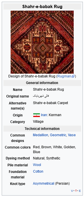 Shahr-e-babak Rug Shahr-e-babak Rug