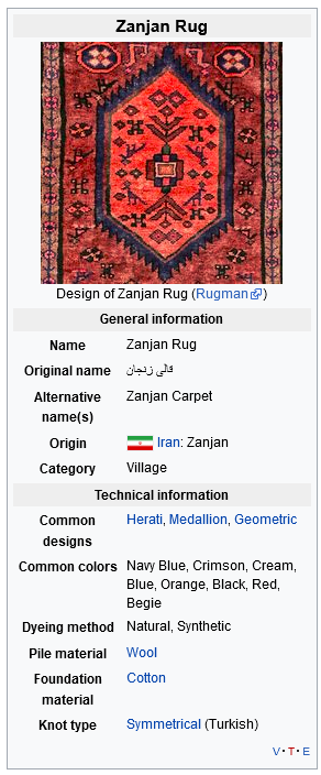 Zanjan Rug Zanjan Rug